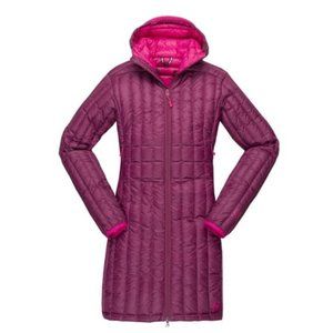 NWT Big Agnes Long Draw Down Parka in Purple Potion, Size Large